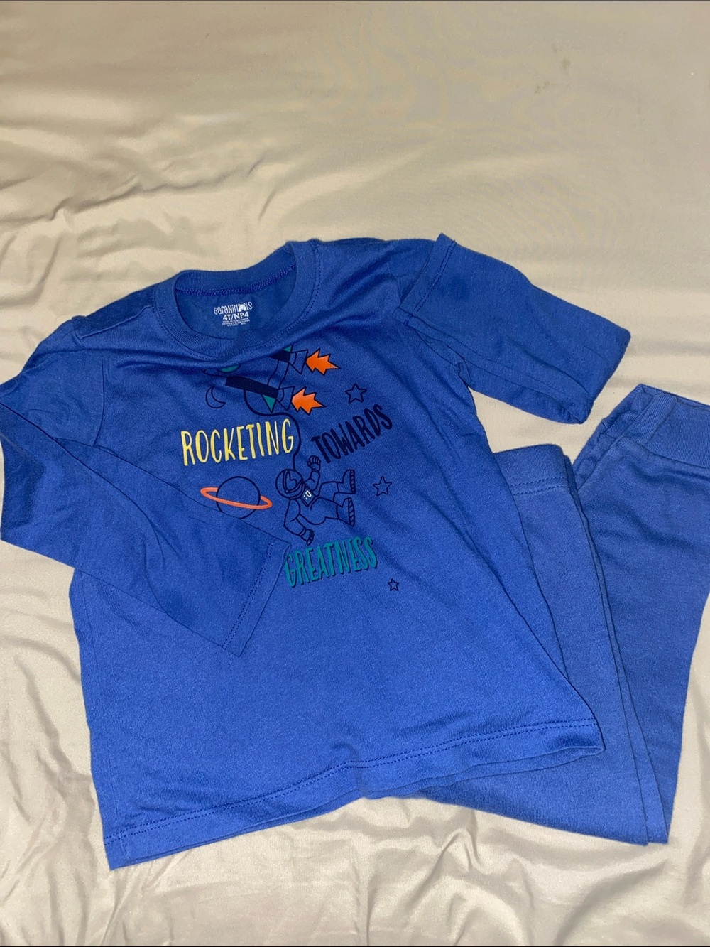Garanimals Boys Blue Space Loungewear Set Rocketing Towards Greatness 4T